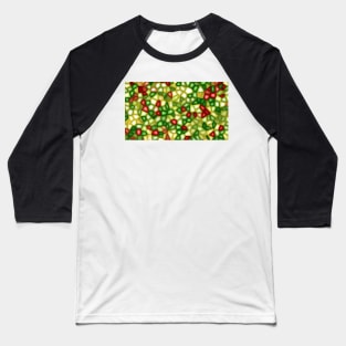 Green and Red Abstract Texture Baseball T-Shirt